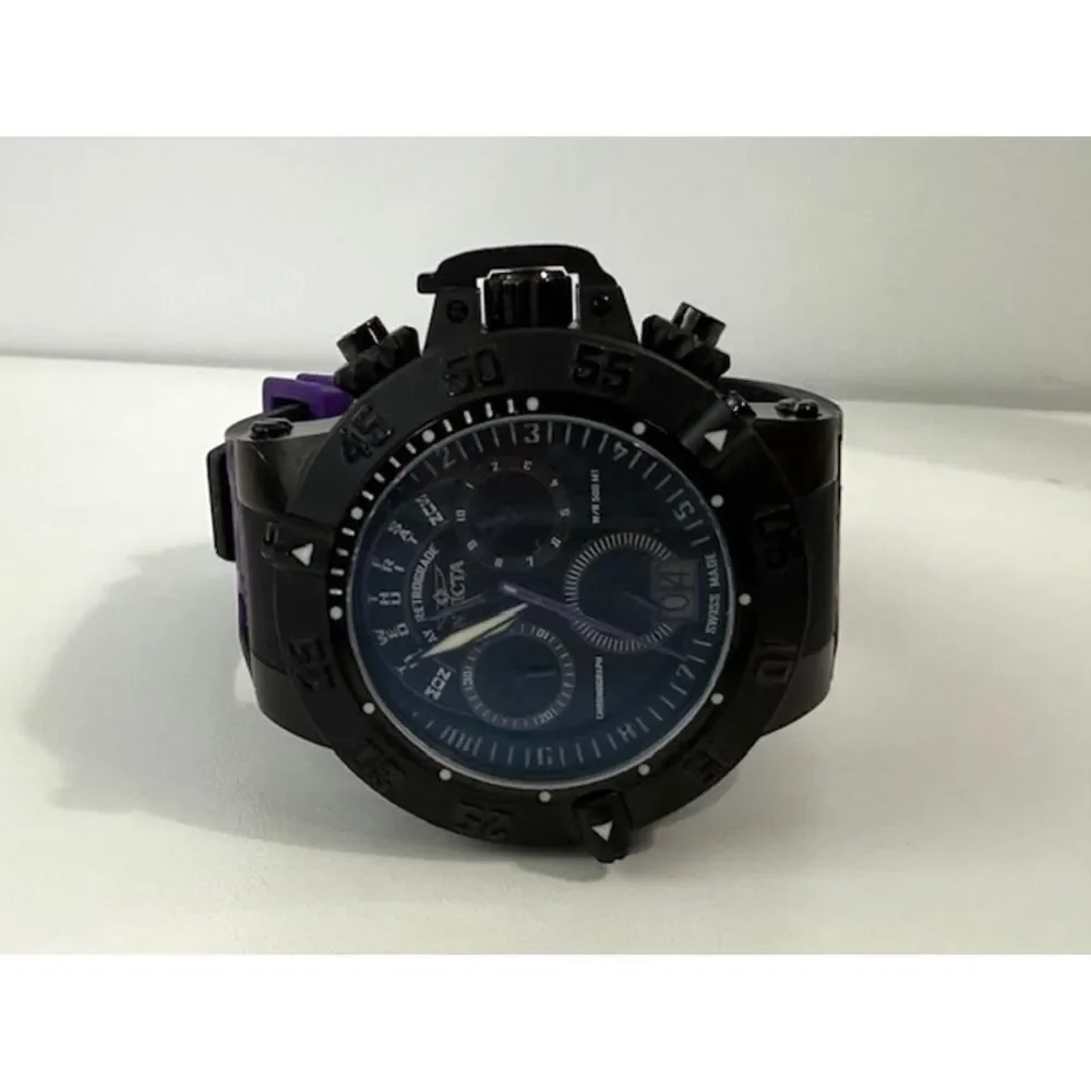 Invicta Men's Subaqua Noma III Swiss Chronograph Silicone Black Dial Watch 10190